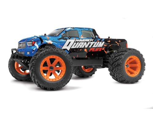 Maverick - Quantum MT Flux 80A Brushless 1/10 4WD Monster Truck, pronto all'uso - Blu