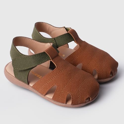 Image of toothless Boys Open Toe Sandals with Adjustable Hook-and-Loop Straps | Cushioned Footbed and Flexible Sole | Lightweight Comfortable Sandals for Boys Outdoor, Travel and Casual Use