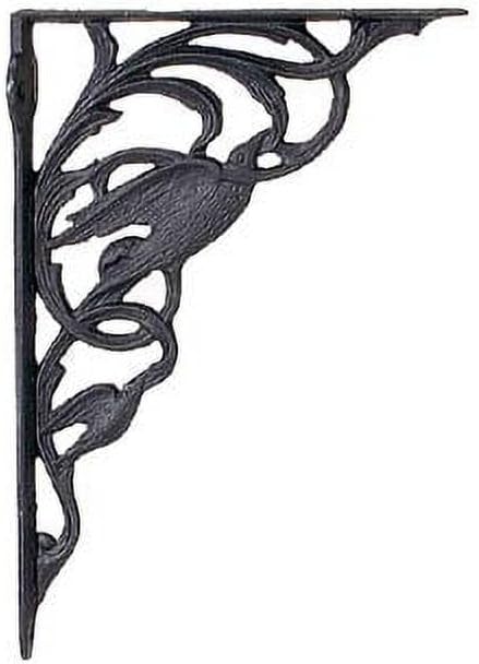 B&P Lamp® 10 1/4" Iron Shelf Bracket, Swallows in Flight, Pair