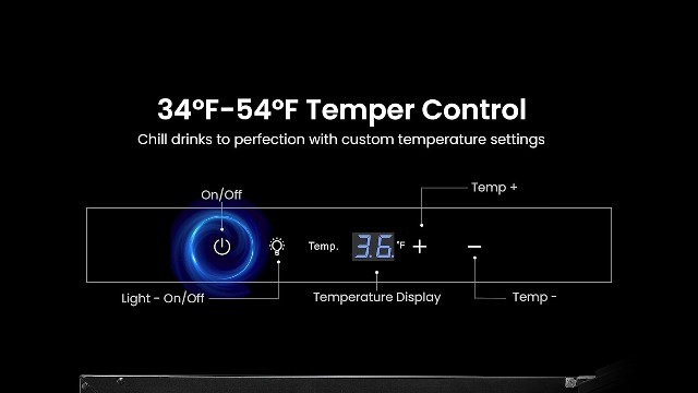 Image of Yeego Wine Fridge Cooler - 24 Inch Dual Zone Wine Fridge Hold 52 Bottles, 40-65F Wine Refrigerator Glass Door, Built in, Freestanding Under Counter Fridge for Beer Soda Drink Home Bar Office