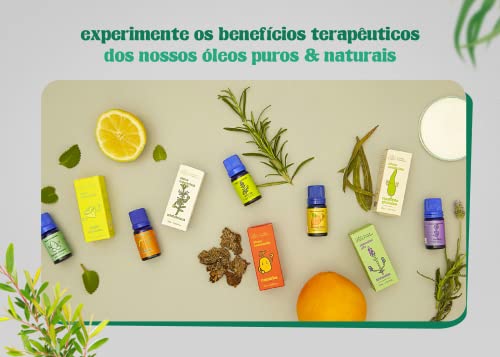 Divina Fórmula - Kit de 3 Óleos Essenciais Naturais de Hortelã-Pimenta, Lavandin e Tangerina - Óleo