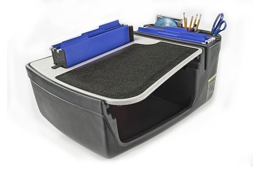 Image of AutoExec Efficiency FileMaster Car Desk for Your Vehicle Workstation and Mobile Office, Grey