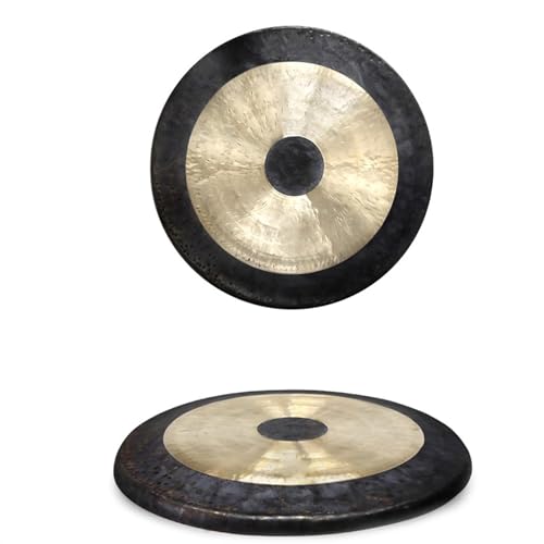 Gong de cobre, gong chino grande para tambores y Feng Shui, incluye martillo de gong