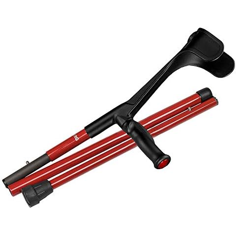 Faltbare Reisestütze aus Carbon in rot Cover