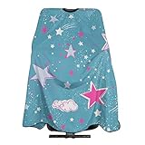 LONG SIZE:It's Large Enough To Cover Your Whole Body To Stop Those Irritating Hairs Going Down The Neck And Sticking On Clothing. The Design Of Shorter Cape On The Back And The Lightweight Material Avoid Feeling Hot From Time To Time.