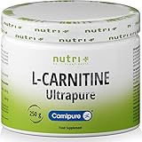 L-CARNITIN Carnipure Pulver - 100% reines L-Carnitine Tartrat Ultrapure Powder 250g von Lonza - 3000mg Carnitinpulver pro Portion ohne Zusatzstoffe - Nutri-Plus Vegan