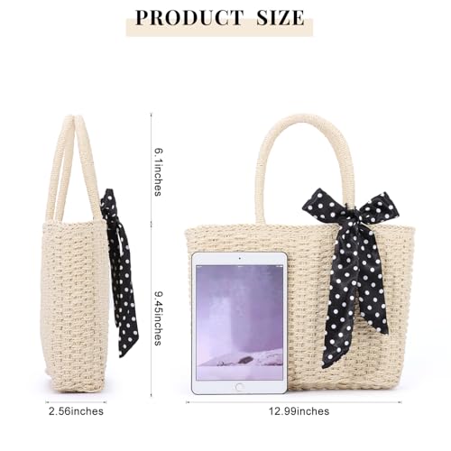 Bolso Tote de Ratán para Mujer, Tejido a Mano miniatura 5