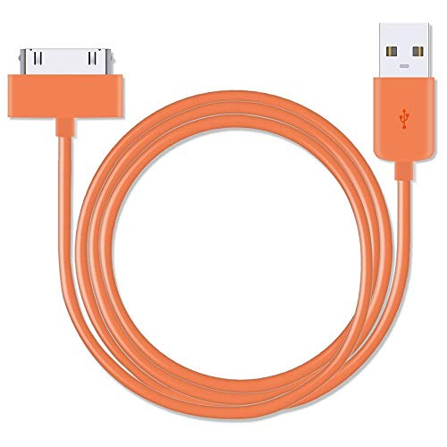 3 x 2 Meters Extra Long Orange 30 Pin USB Data Sync Charging Cable for Apple iPhone 4 4S 3G 3GS Apple iPad 1st 2nd 3rd Generation iPod 5th Generation Classic Nano 1st 3rd 3rd 4th 5th Generation Touch
