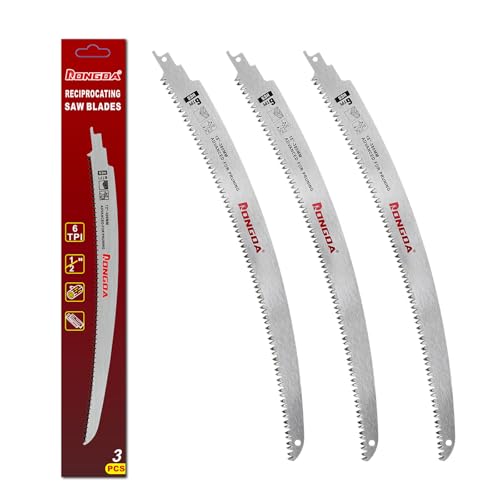 RONGDA 15 Inch Japanese Teeth Reciprocating Saw Blades 3-Piece