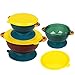 Tazón para bebé, 3 Pcs Cuencos Infantiles con Tapa y Ventosa, Bols Antideslizante Bebé Cuencos de silicona unisex con base de succión para evitar que se vuelque y derrame y atraiga a los bebés
