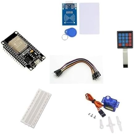 TESTIN ELECTRONICS ESP32 Secure Door Access System Kit with RFID RC522, 4×4 Keypad & Servo Lock | DIY Smart Security Project with Breadboard & Jumper Wires