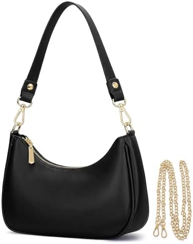 Small Shoulder Bags for Women, Mini Purse Vegan Leather Shoulder Bag