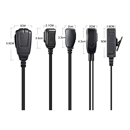 HYS 2 Way Radio Earpiece Compatible with Retevis Baofeng UV5R Kenwood TK250 Walkie Talkie, Acoustic Tube Headset with PTT and Mic - Image 5