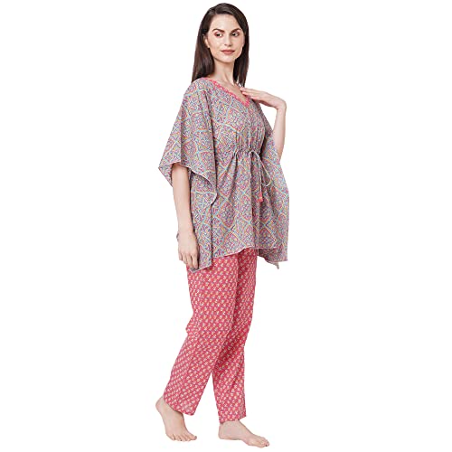 Image of Sweet Dreams Women's Cotton Printed Night Suit Set