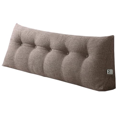 Coussin de lecture triangulaire 100x50x20 cm pour dossier de lit