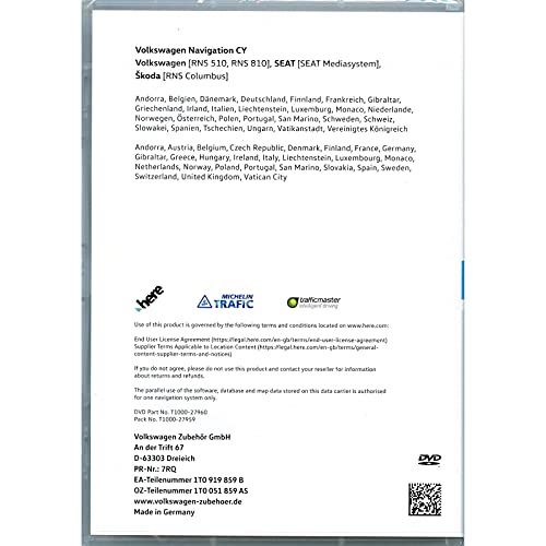 Volkswagen 1T0051859AS Navigations-DVD-ROM Europa West V17, nur für RNS 510/810, nur für Geräteplattform CY