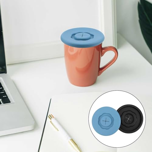 HJIAMA 4 Stück Silikondeckel Dehnbar, Getränkedosen Deckel, Silikon Deckel für Gläser mit Querlöchern, Wiederverwendbar Deckel, für Glasbecher, Kaffeetassen, Wasserbecher