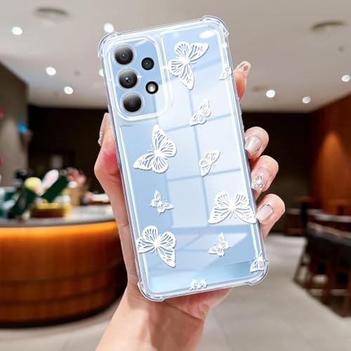 Coque Samsung A53 5G anti-choc avec motif papillon pour protection fine souple