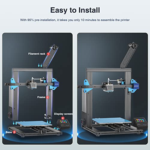 Geeetech Mizar Pro, Auto Leveling 3D Printer With Silent Mainboard, 95% Pre-Installed Fdm 3D Printers With Resume Printing Function And Filament Run-Out Detection, Printing Size 8.7X8.7X10.23 Inch #TOP1