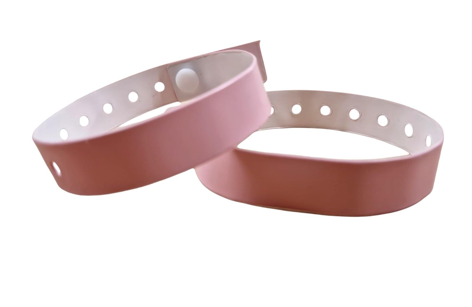 J&R Wristbands Vinyl Wristband 100-Piece Set (Pink)