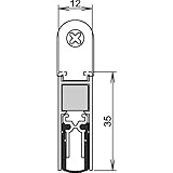 Für Holz- und Metalltüren. Dichtung aus Silikon, Profil aus Aluminium. Mit Zulassung für Brand-, Rauch- und Schallschutztüren. Wichtige Merkmale: Hub 11 mm, Standardlängen max. 125 mm kürzbar, Mindestlänge 650 mm. Schmalste Schallschutzdichtung. Auslösung beidseitig auf Schlossseite mit Auslösefalle, auf Bandseite mit Auslöseknopf. Kein Schleifen über den Boden, automatischer Ausgleich bei schiefem Boden. Mit Zubehör 5220. Maximaler Schalldämmwert 49 dB bei 7 mm ...