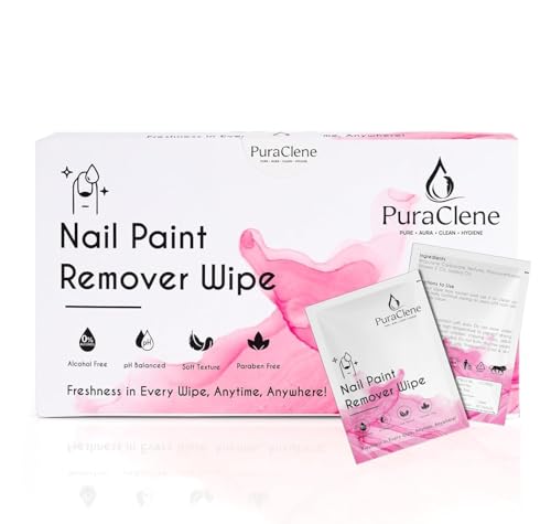 Nail Paint Remover Wipes, Easy & Hassle Free Nail Polish Removal, Keeps Nails Moisturized & Nourished, Acetone Free, Travel Friendly, Enriched With Vitamin E, Almond Oil & Glycerin, 50 Wipes (pack of 1)