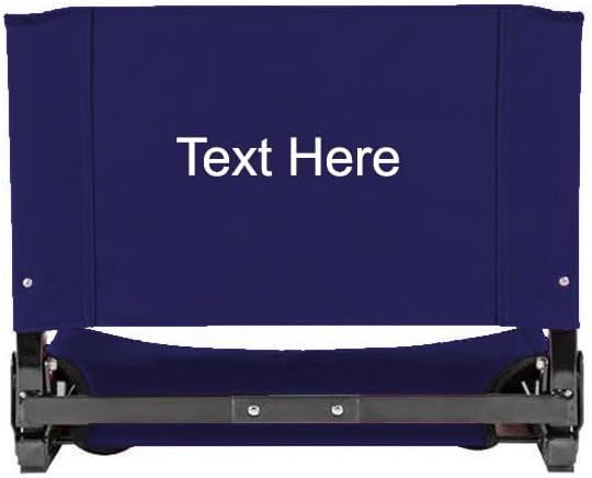 Stadium Seat Chair with Back Support – Padded Folding Gamechanger Stadium Chair – Custom Personalized Imprinting – Navy