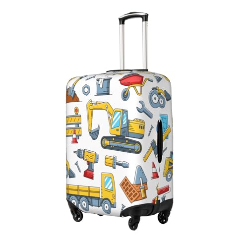 Construction Tools Machinery Luggage Cover for Suitcase, Suitcase Cover Protector Fit 22-24 Inch Luggage Travel Accessories, M2