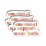 (3 Pcs) Emotional Support Water Bottle Sticker Funny...