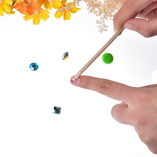 100 Stücke Orange Holz Sticks Nagel Häutchen Stick für Drücker Remover Maniküre Kunst Pediküre, 4,3 Zoll