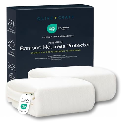 Olive + Crate Bamboo Mattress Protector 2pk Twin XL
