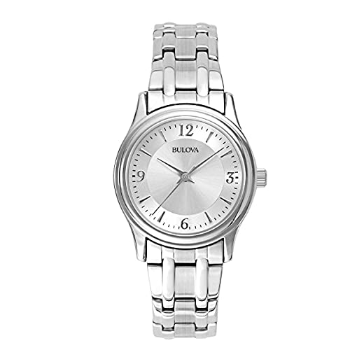 [�u���[�o] Bulova �r���v Women's Silver Stainless-Steel Analog Quartz Watch �N�H�[�c 96L005 ���f�B�[�X [�o���h���ߍH��&�����Z�[���v�Z�b�g]�y���s�A���i�z