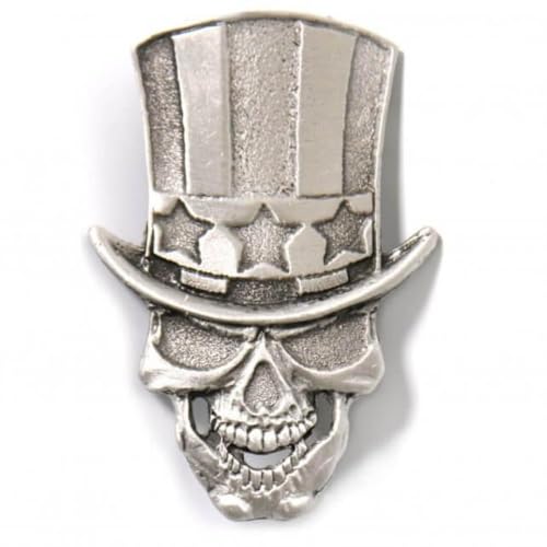 Hot Leathers broche tête de mort Uncle Sam pour rassemblement moto