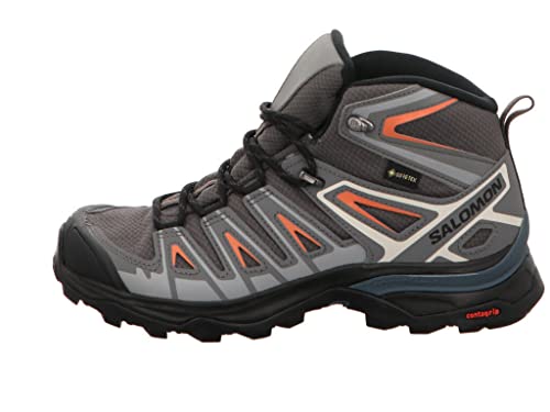 SALOMON X Ultra Pioneer Mid Gore-Tex Women's Outdoor Shoes, Waterproof, Secure foothold, and Stable & cushioned, Magnet Quiet Shade Coral Gold, 7.5 US