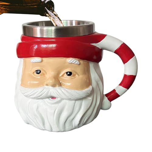 Vaso de Navidad Papá Noel anticaídas con interior de acero inoxidable de 250 ml 2