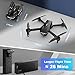 Drones with Camera for Adults 1080P HD Foldable Drone with Carrying Case Drone with One Key Take Off/Land, 3 Speed Mode, 360° Flip Dark Black