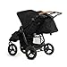 Bumbleride Indie Twin Double Stroller - Side-by-Side Infant and Toddler Stroller with Compact Standing Fold, Air-Filled Tires & All-Wheel Suspension - Black