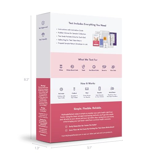 MySimplePetLab Cat Ear Infection Test Kit | Fast and Accurate Detection of Cat Ear Yeast and and other Ear Irritations | Reliable Mail-in Ear Care Cat Test Kit for Smelly, Itchy, or Sore Ears MySimplePetLab Cat Ear Infection Test Kit | Fast and Accurate Detection of Cat Ear Yeast and and other Ear Irritations | Reliable Mail-in Ear Care Cat Test Kit for Smelly, Itchy, or Sore Ears