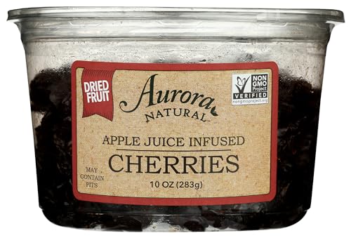 Aurora Natural Products Apple Juice Infused Cherries, 10 Ounce