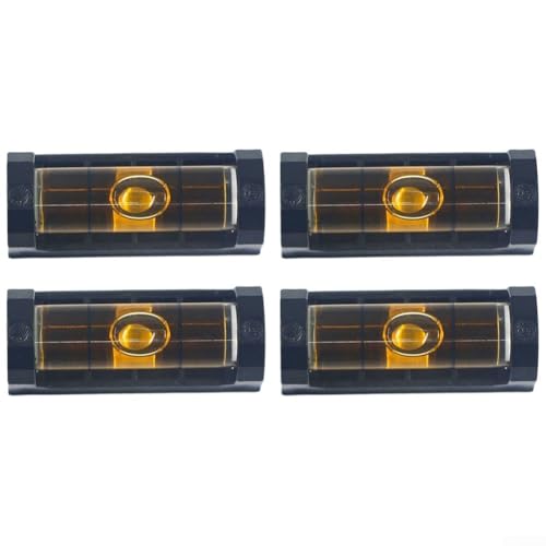FABULETTA Magnetic Level 4-Pack for Refrigerator Levelling, Small Pocket Level with Base for Metal Leveler and Air Conditioner Adjustment(Yellow)