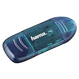 Hama 6-in-1 Kartenleser (MMC, SD, SDHC, SDXC, USB 2.0) blau