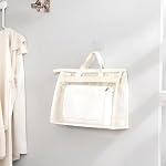 12PC Dust Bags for Handbags with 12 Hooks, Clear PVC Handbag Storage Dust Bags with Zippers and Handles, Plastic Hanging Dust Cover Bag Holder Purse Storage Organizer for Closet (3 Size) - Image 2