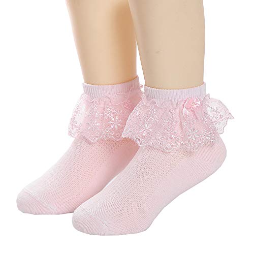 Toddler/Kids Girls Cotton Lace Socks Princess Dressy Socks(1-9T)2