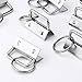 HRLORKC 50 Sets Key Fob Hardware Key Fob Keychain Wristlet with Split Ring 1 Inch