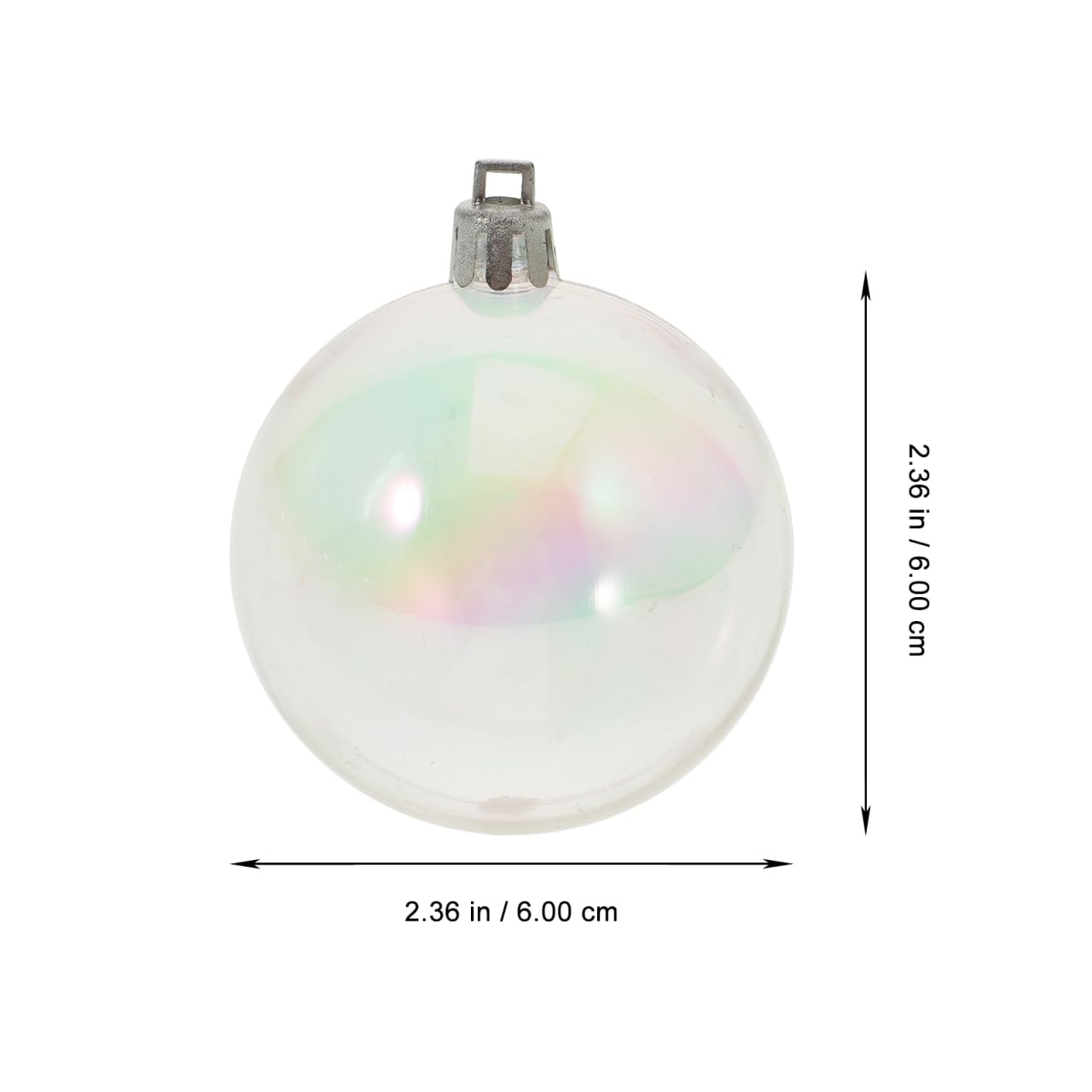 STK Perlblasenball Hängende Bälle Gold Regenbogen-kugelkugeln Bruchsichere Baumkugeln Weihnachtskugel Zum Aufhängen Glitzerkugelverzierungen Weihnachtswand Türverzierung Plastik