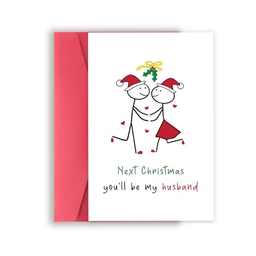 Asmallgf Romantic Christmas Gifts Cards for Boyfriend Him, Sweet Xmas