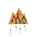 YY Vertical – Keyholder Mountain – Colgador de Lla...: Diseño de montaña: fabricado con un diseño único de montaña, este llavero añade un toque de decoración moderna de montaña a tu espacio. Ideal para amantes de la montaña y escaladores por igual. Fabricado con madera: nuestro llavero está hecho con mad...