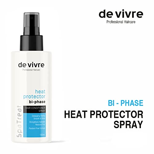 Image of Heat Protectant for Hair & Hair Serum For Dry and Frizzy Hair | Hair Protection Spray from Heat - Natural Bamboo Grape Seed Extracts, Pro-Vitamin B5, Wheat Protein, Paraben Mineral-Oil Free (Hair Spray & Hair Serum)