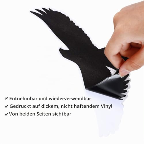 BOAO 20 Stück Groß Größe Anti-Kollision Fenster Aufkleber Vogel Form Fenster Aufkleber Alarm Vogel Fenster Aufkleber zur Verhinderung von Personen und Vogelschlägen auf Fensterglas Party Zubehör