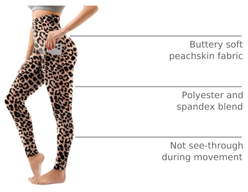 Image of SINOPHANT High Waisted Leggings with Pockets Women, Full Length Capri Buttery Soft Stretchy Yoga Pants